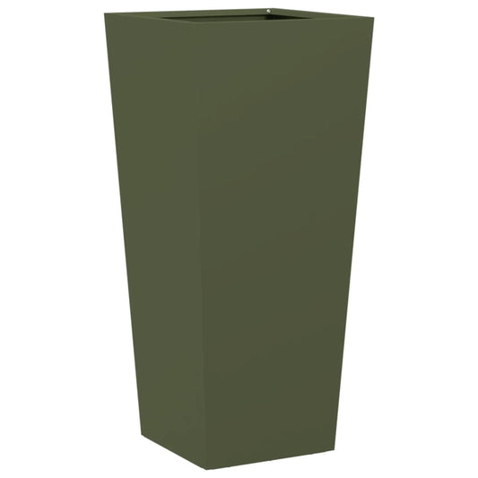 Jardinera Hexagonal Acero Verde Oliva 35x35x75 Cm_0