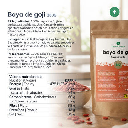 Baya de Goji Salvaje Eco Planeta Huerto 200 g