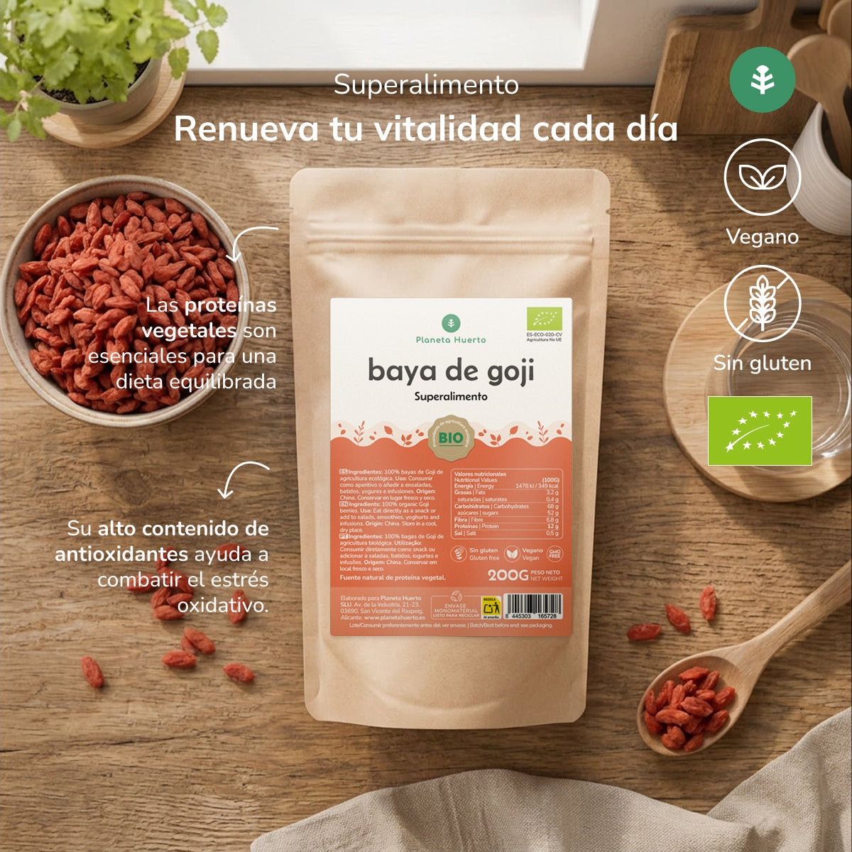 Baya de Goji Salvaje Eco Planeta Huerto 200 g