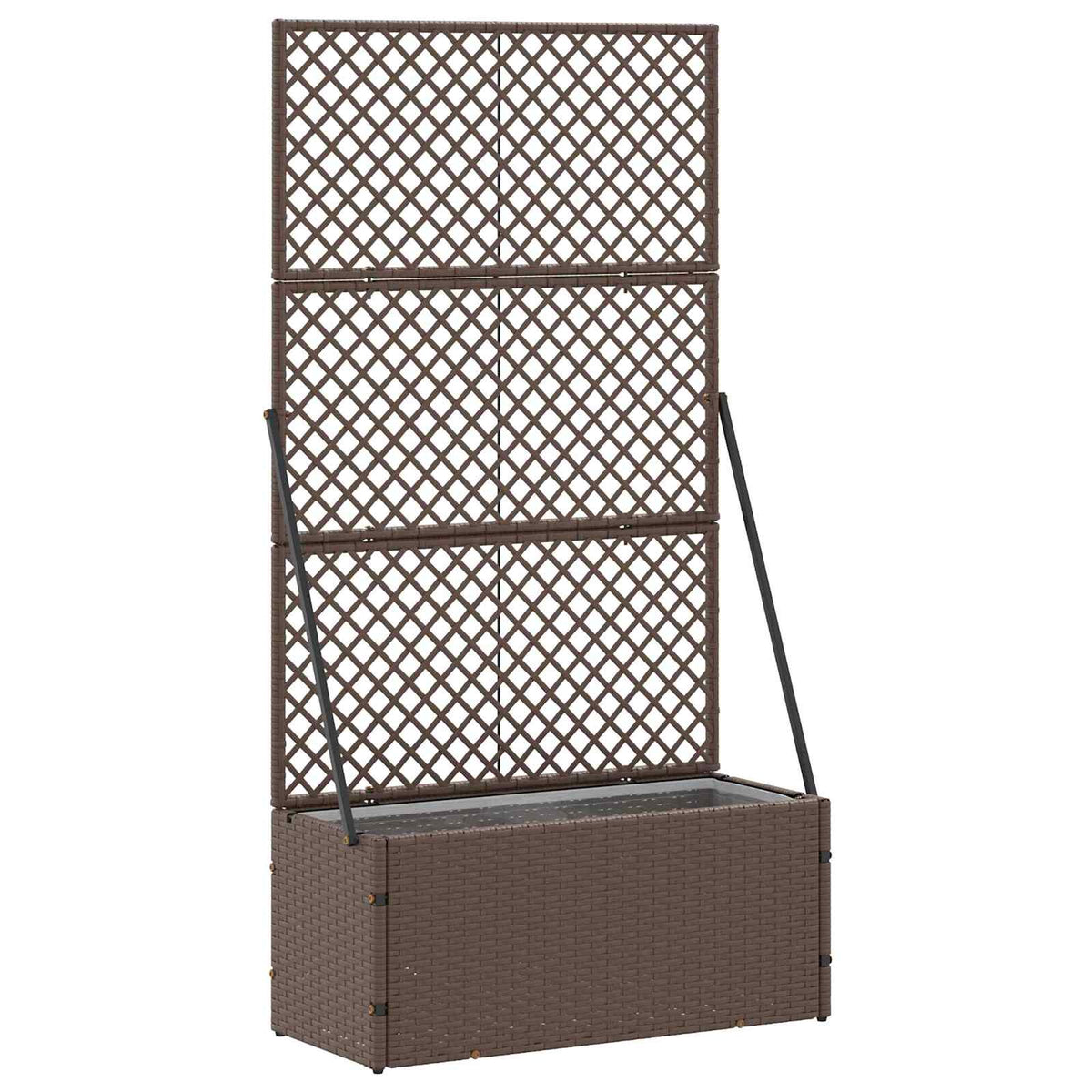 Jardín Enrejado Macetero Marrón 70 X 30 X 135 Cm Metal_1