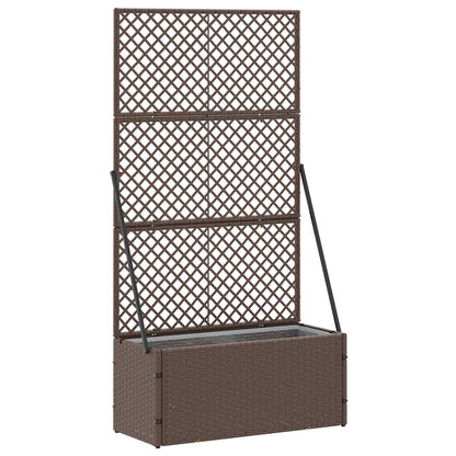 Jardín Enrejado Macetero Marrón 70 X 30 X 135 Cm Metal_1