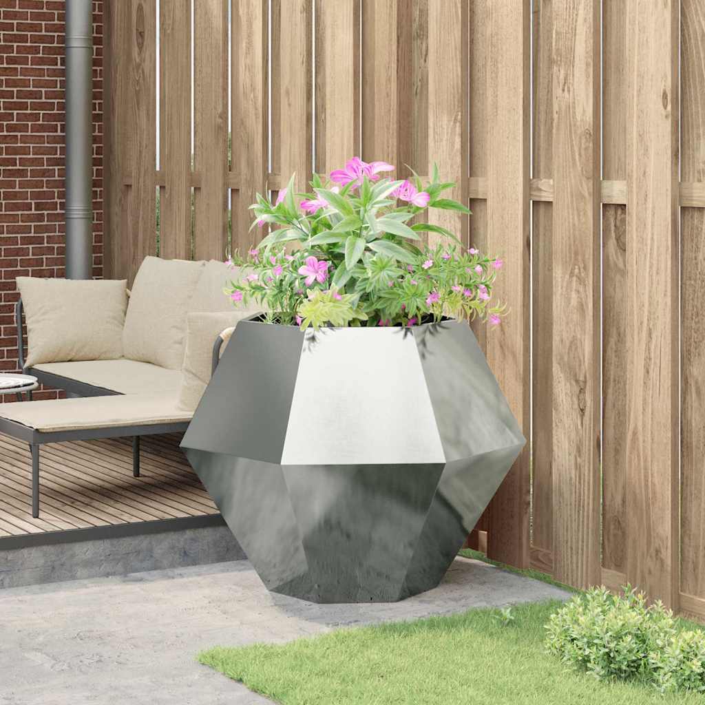 Jardinera Plateado 100 X 100 X 80 Cm Acero Galvanizado_3