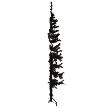 Vidaxl Medio Árbol De Navidad Artificial Con Soporte Negro 150 Cm_3