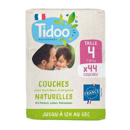 Fralda Tidoo com rótulo ecológico de origem francesa, tamanho 4 (7-18 kg)
