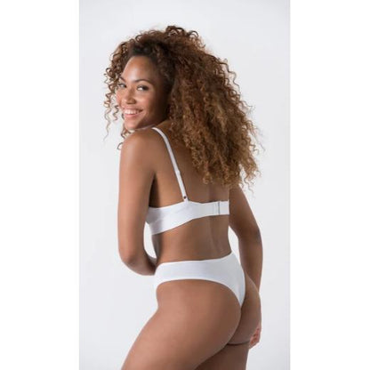 Tanga branca em algodão orgânico Minimalismo