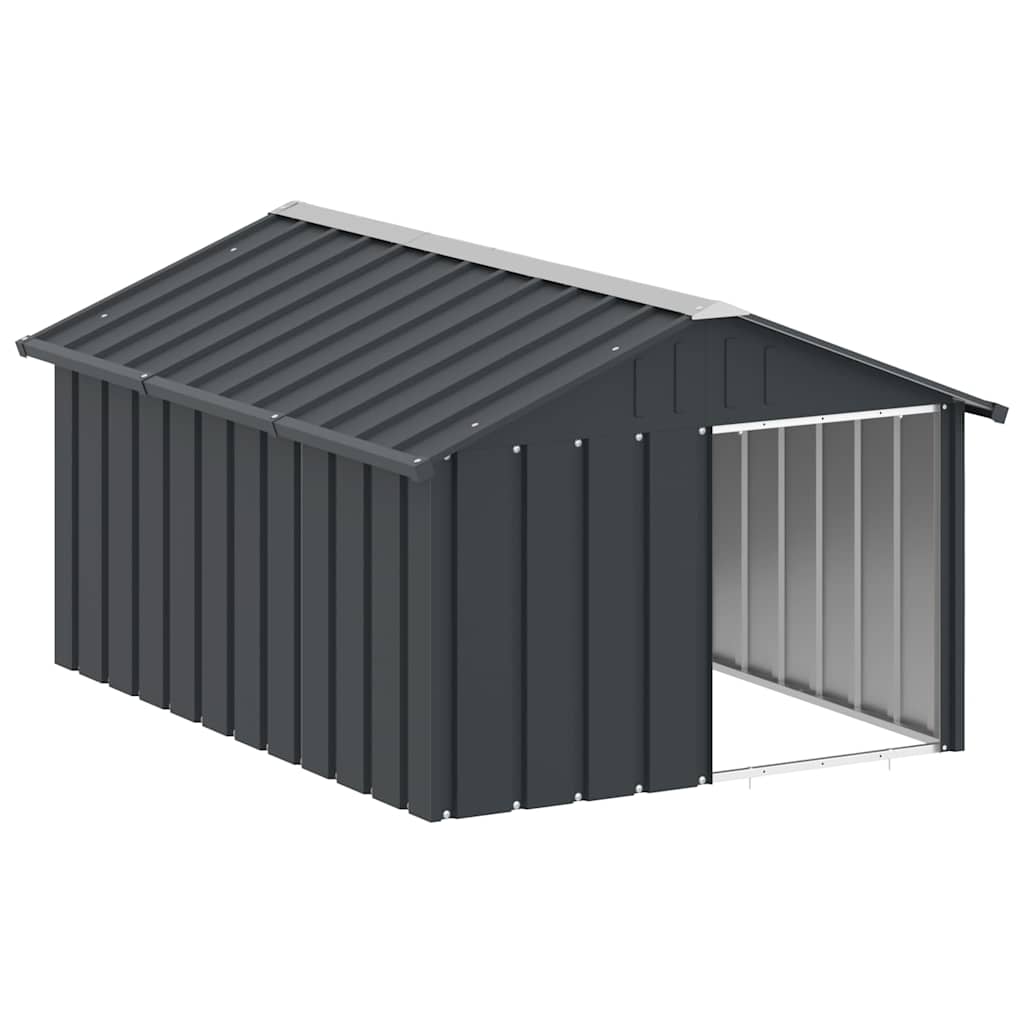 Casa Perros Acero Galvanizado Gris Antracita 116,5x153x81,5 Cm_0