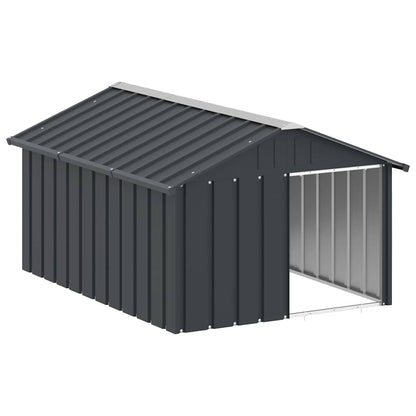 Casa Perros Acero Galvanizado Gris Antracita 116,5x153x81,5 Cm_0