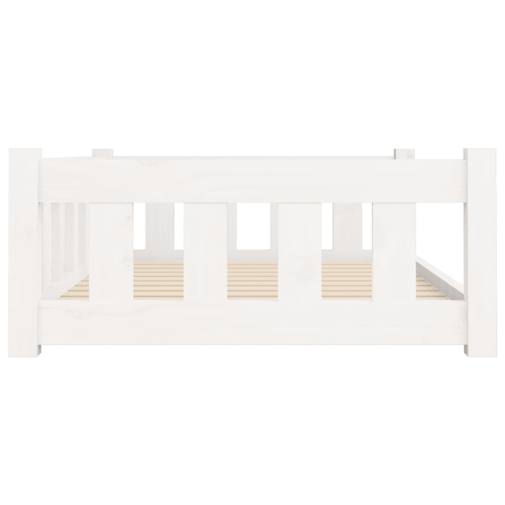 Cama Para Perros Madera Maciza De Pino Blanco 95,5x65,5x28 Cm / Vetonek_2