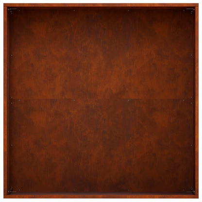Macetero De Jardín 2 Uds. Oxidado 60 X 60 X 20 Cm Acero Oxidado_5