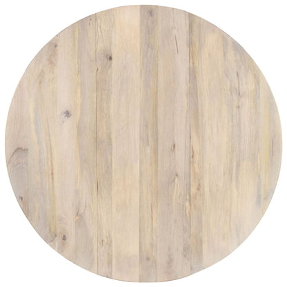 Mesa De Comedor Redonda De Madera Maciza De Mango 110x76 Cm_3