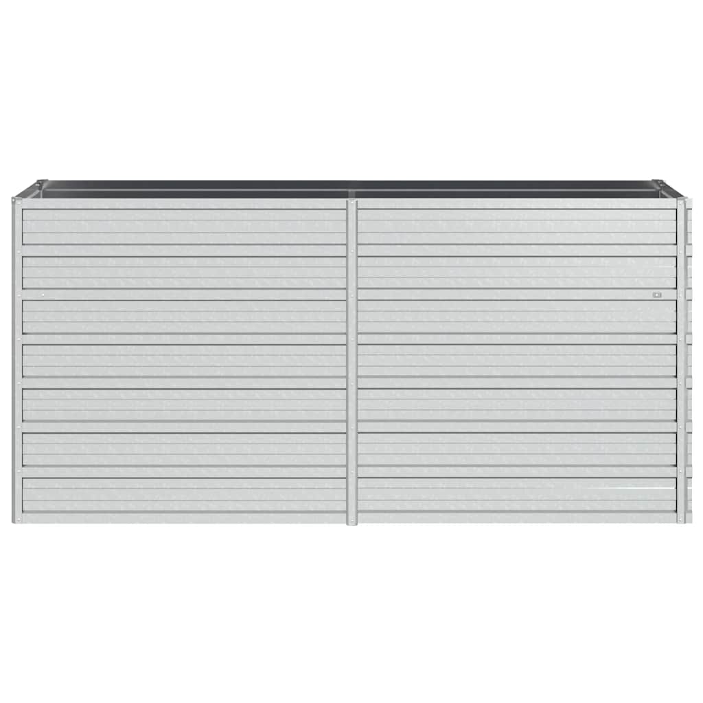 Arriate De Acero Galvanizado Plateado 160x40x77 Cm_3