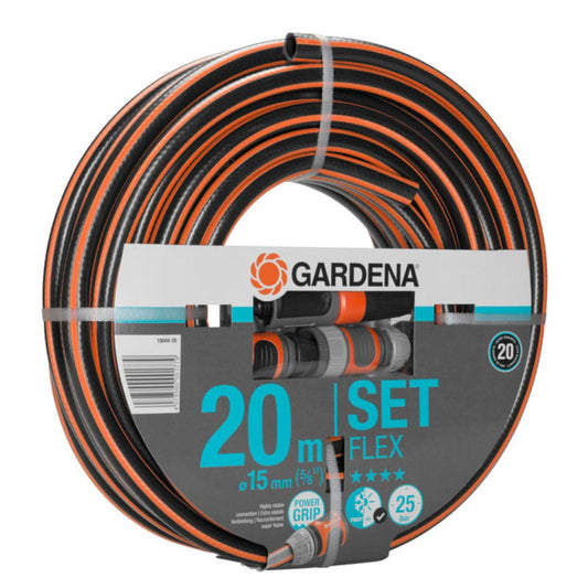 Conjunto de mangueira flexível Gardena 15 mm 20 m