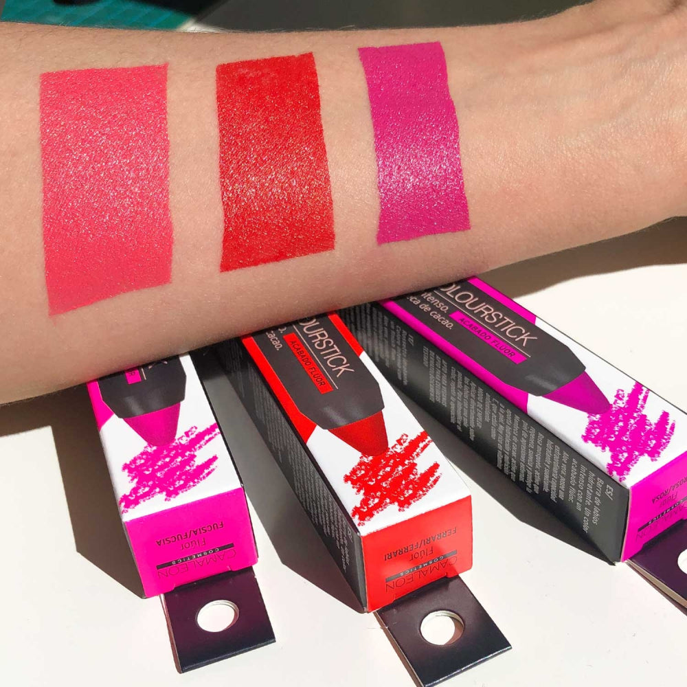 Pintalabios Rosa Flúor Basic Coloursfun 4g Camaleon Cosmetics_3