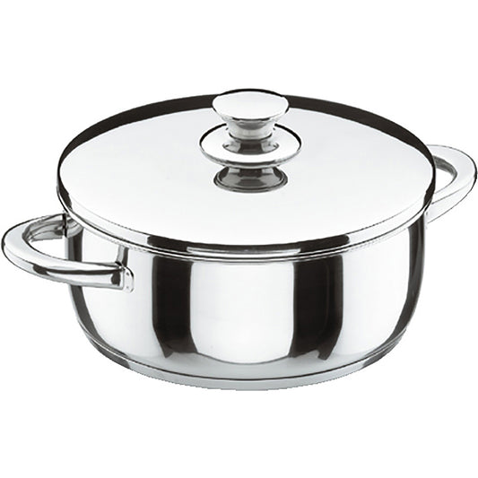 Cacerola Vitrocor De Acero Inoxidable Con Tapa - 36 Cm_0