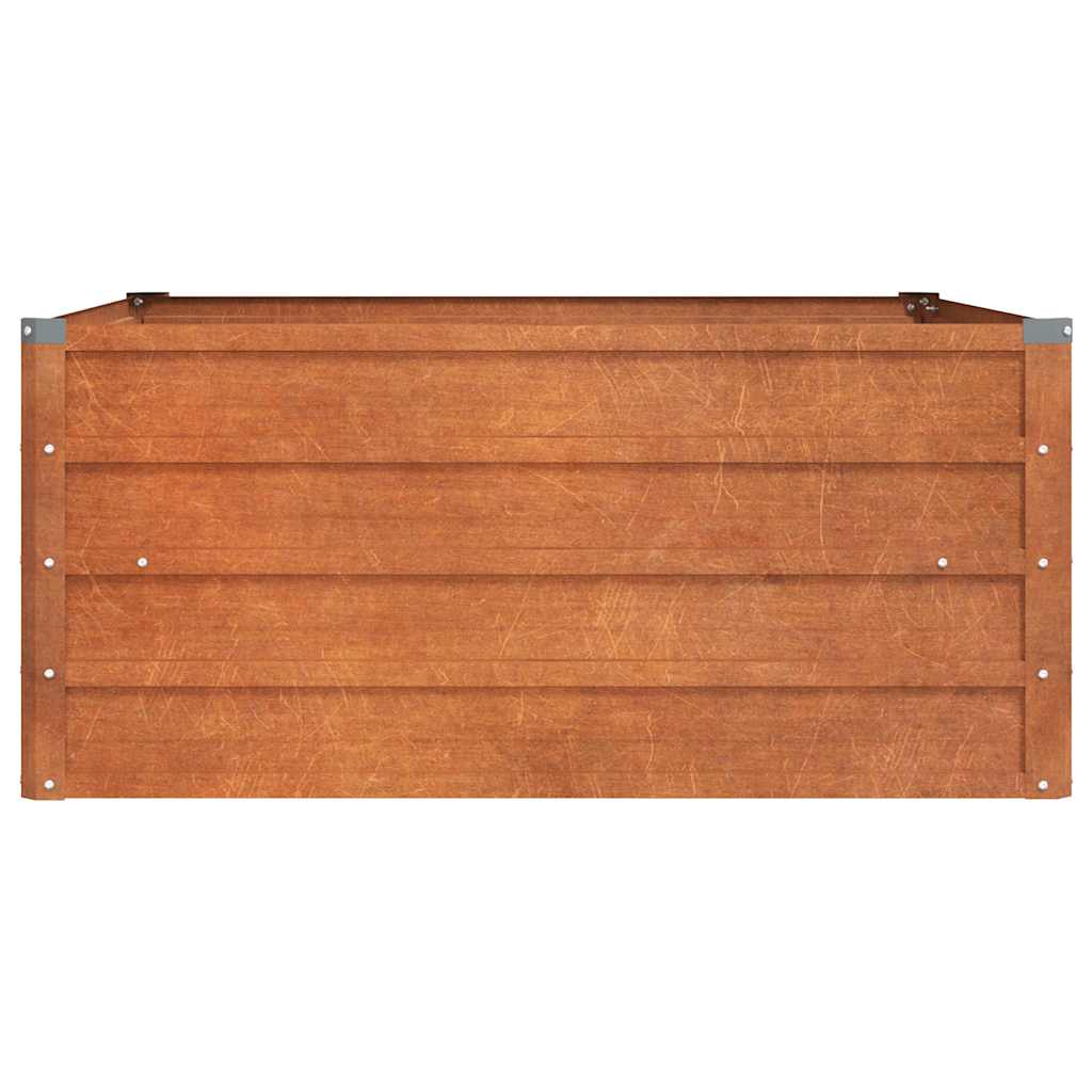 Arriate Oxidado De Acero Corten 100x100x45 Cm_3