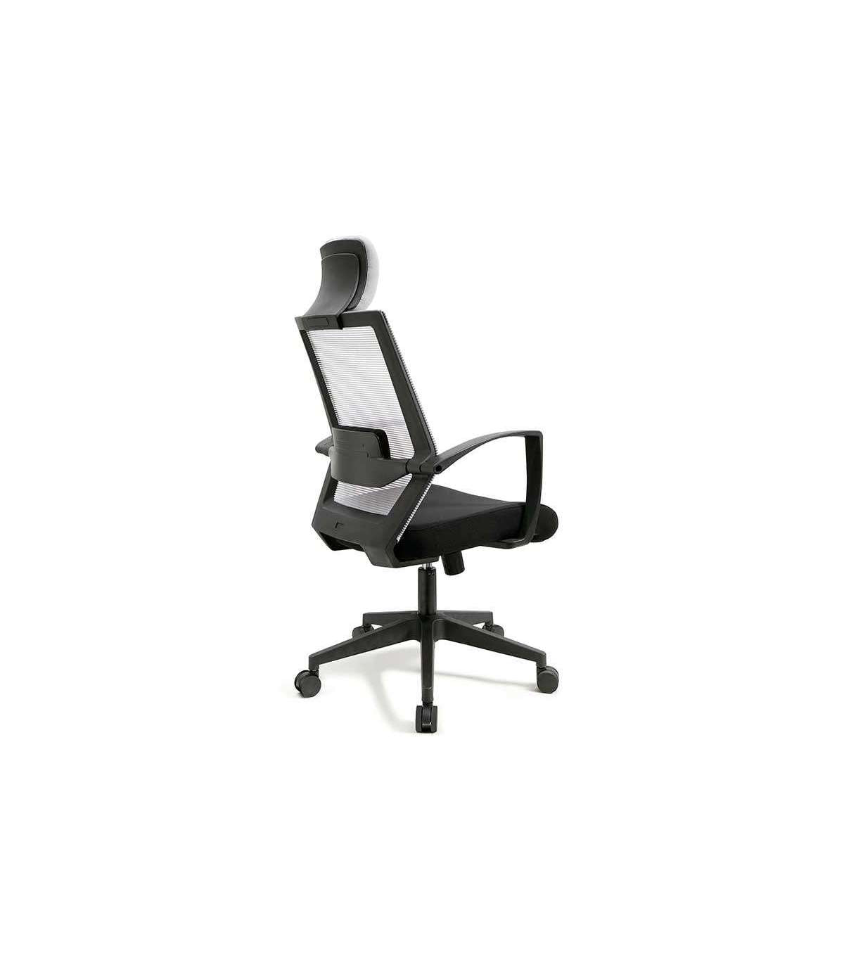 Silla Despacho Giratoria Elevable Acabado Negro/gris 63 Cm(ancho) 117-124 Cm(altura) 51cm(_2
