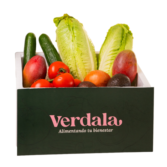 Cesta de frutas y verduras ecológicas ideales para ensalada 4-5 kg_0