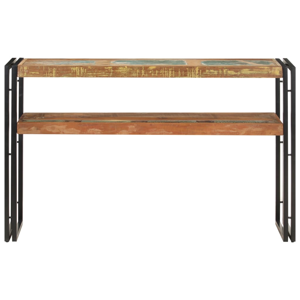 Mesa Consola De Madera Maciza Reciclada 120x30x75 Cm_0