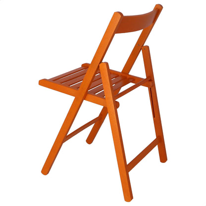 Well Home Mobiliario & Decoración - Pack 4 Sillas Bas En Madera De Haya, Acabado Naranja_3