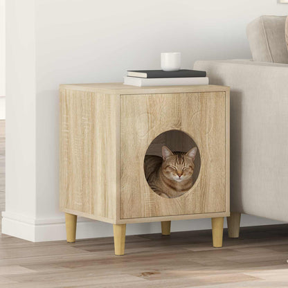 Casa Para Gatos Sonoma 42,5 X 40 X 53 Cm Madera De Ingeniería_1