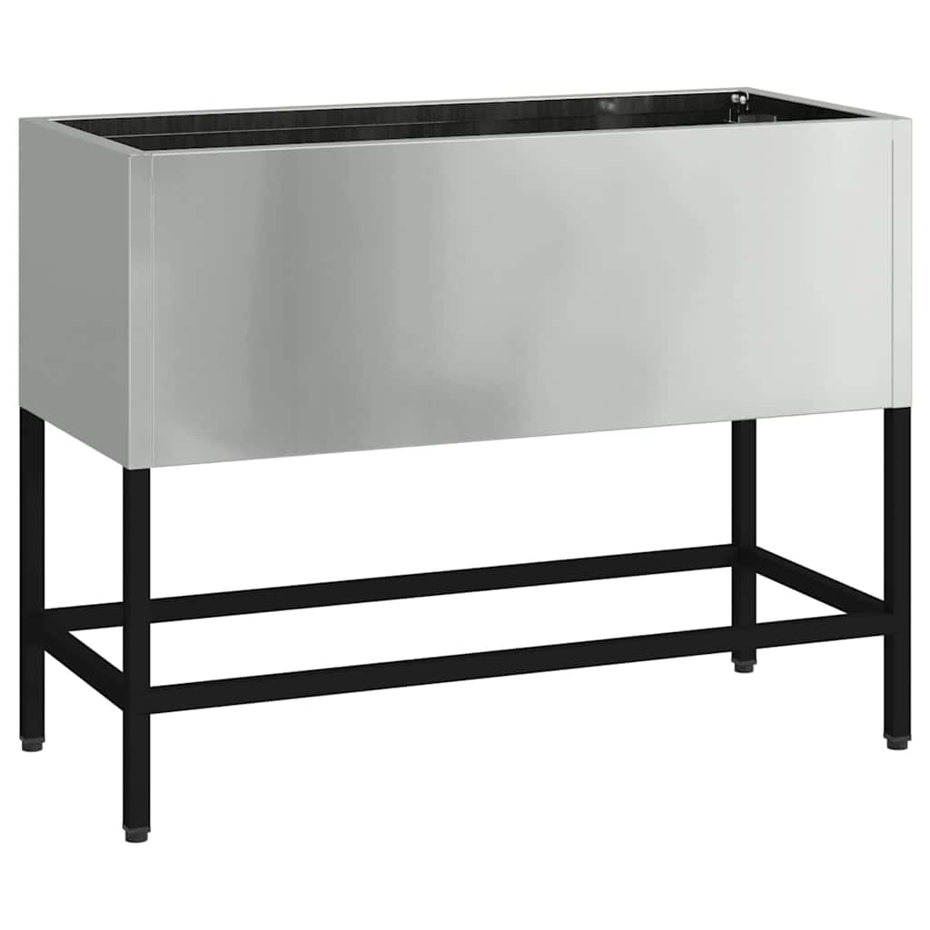 Jardinera Elevada Plateado 60 X 26 X 45 Cm Acero Galvanizado_0