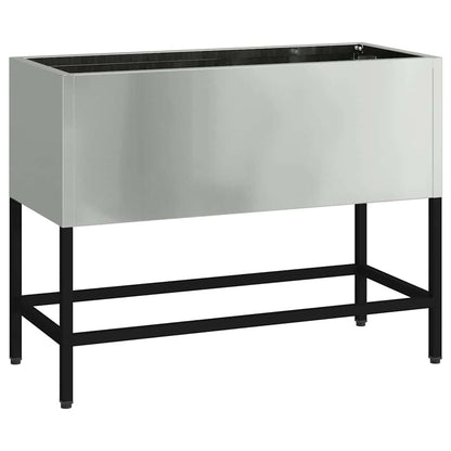 Jardinera Elevada Plateado 60 X 26 X 45 Cm Acero Galvanizado_0