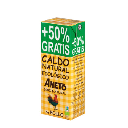Caldo de Galinha Natural Aneto Biológico 1L + 500 ml GRÁTIS