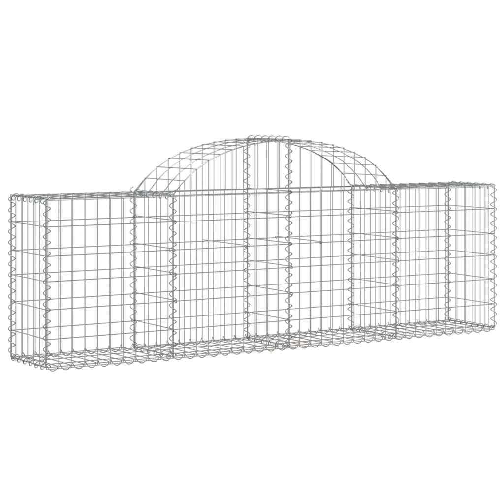 Cestas De Gaviones 6 Uds Forma De Arco Hierro 200x30x60/80 Cm_2