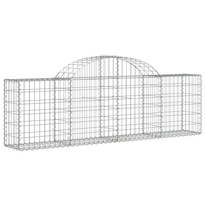 Cestas De Gaviones 6 Uds Forma De Arco Hierro 200x30x60/80 Cm_2