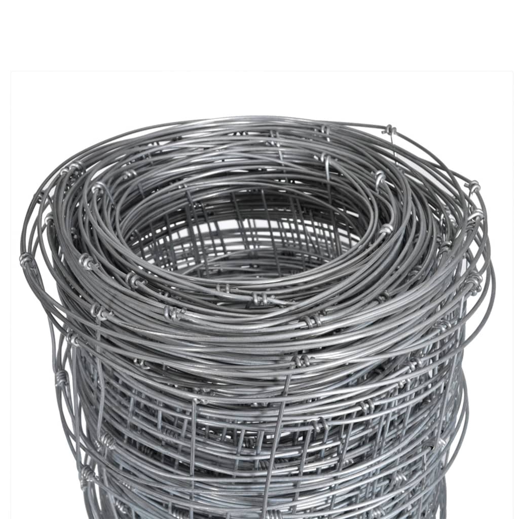 Valla De Jardín De Acero Galvanizado Plateado 50x1,5 M / Vetonek_1