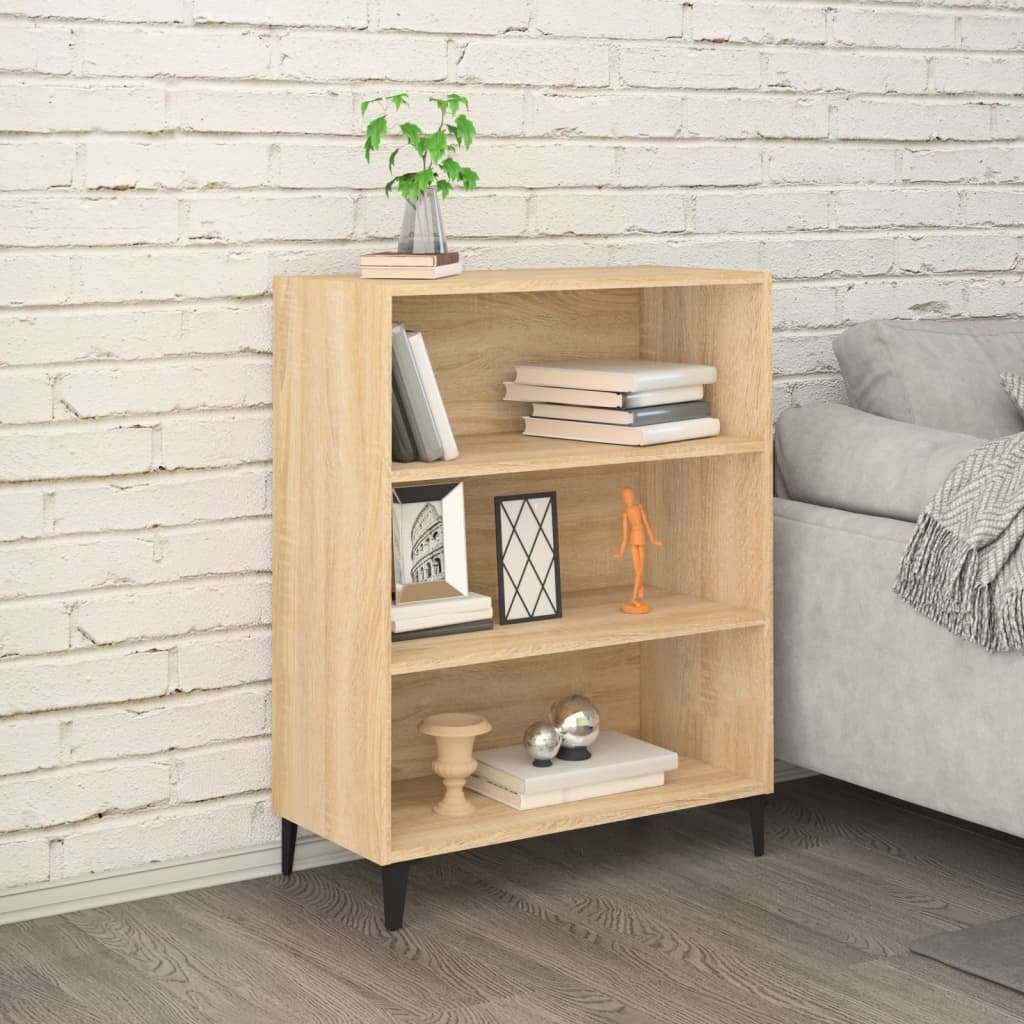 Aparador De Madera Contrachapada Roble Sonoma 69,5x32,5x90 Cm / Vetonek_5