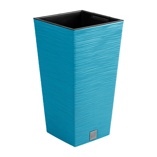 Macetero Color Azul Escandinavo, Con Depósito, Colección Furu, De 24 X 24 X 45 Cm, Capacidad De 7,5 L._0