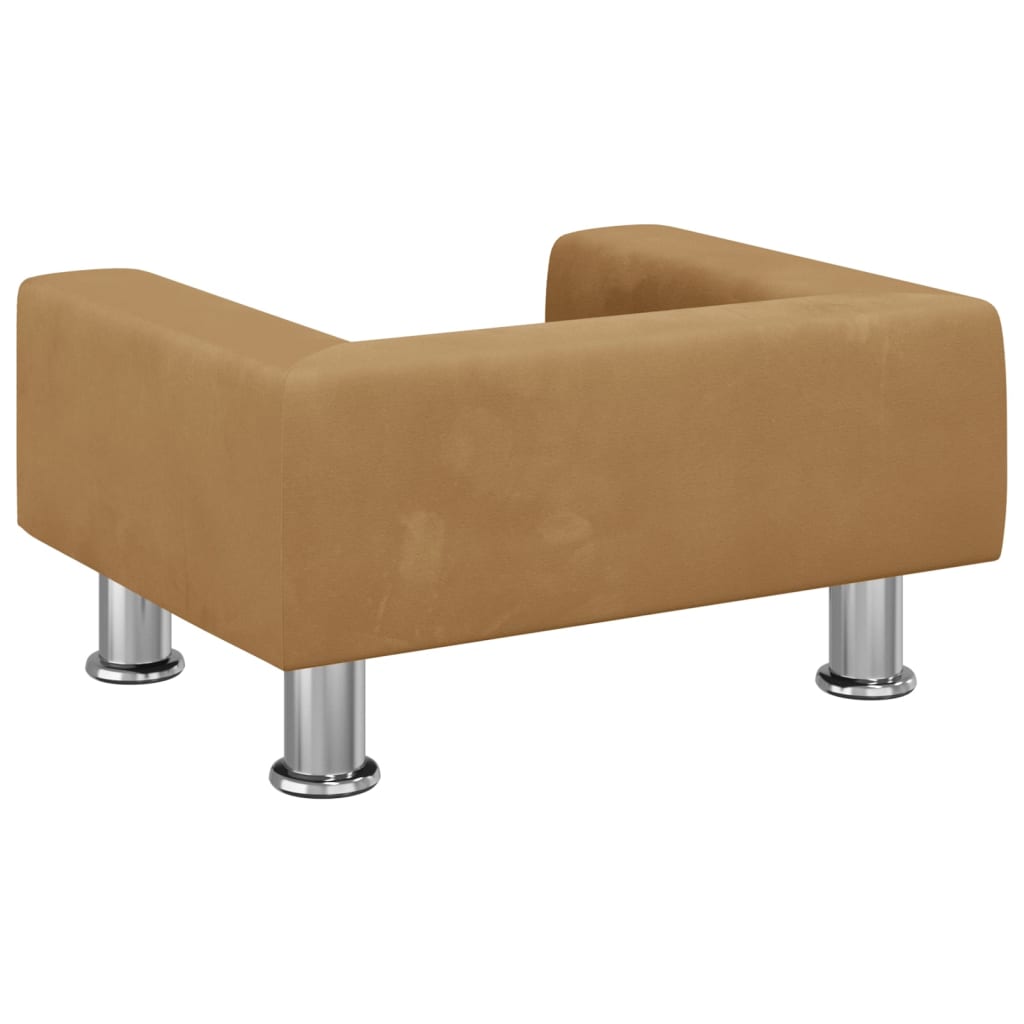 Cama Para Perros De Terciopelo Marrón 50x40x26,5 Cm / Vetonek_1