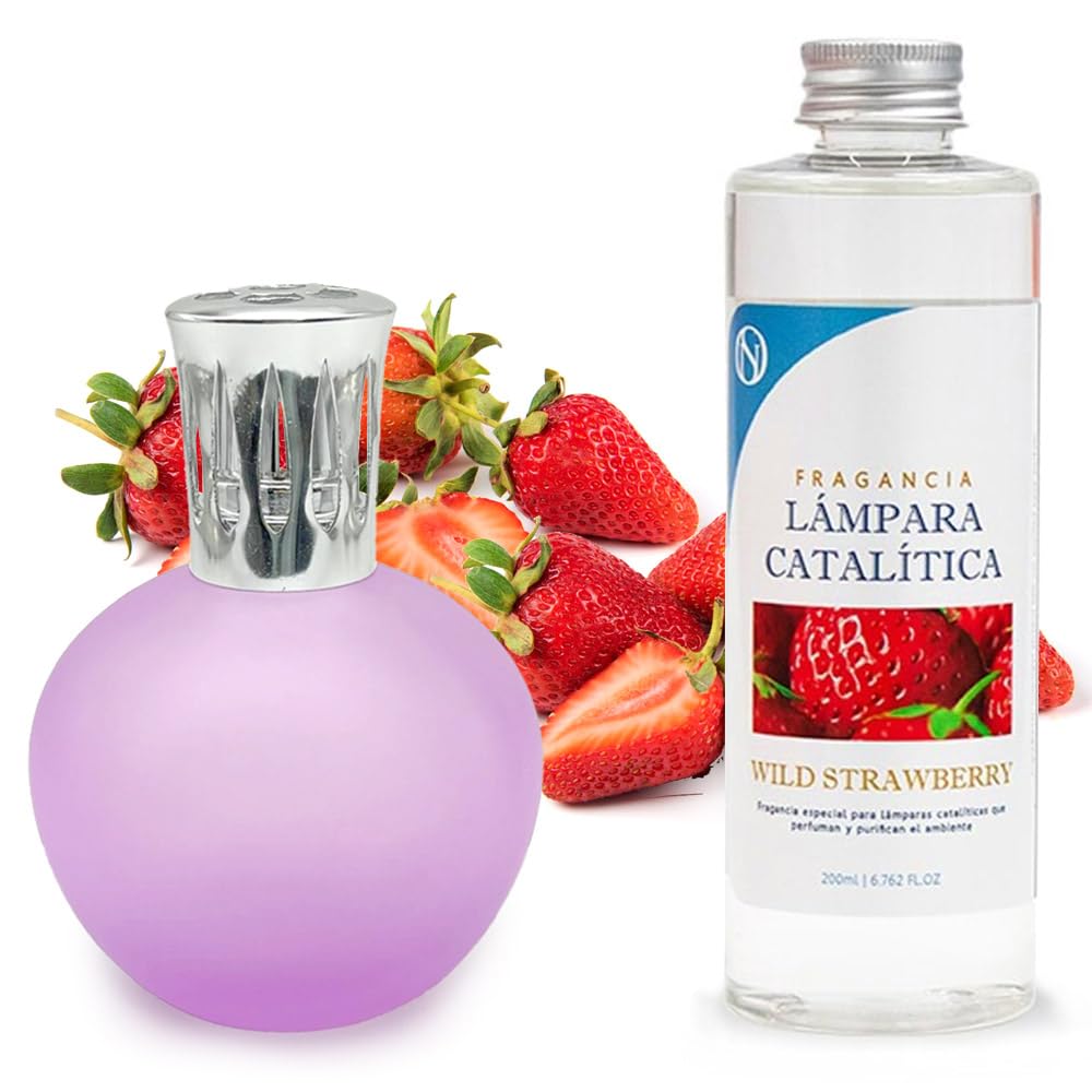 Lámpara Catalítica Fucsia Mate + Fragancia Wild Strawberry 500 Ml - Elimina Malos Olores, Impurezas Y Perfuma_0