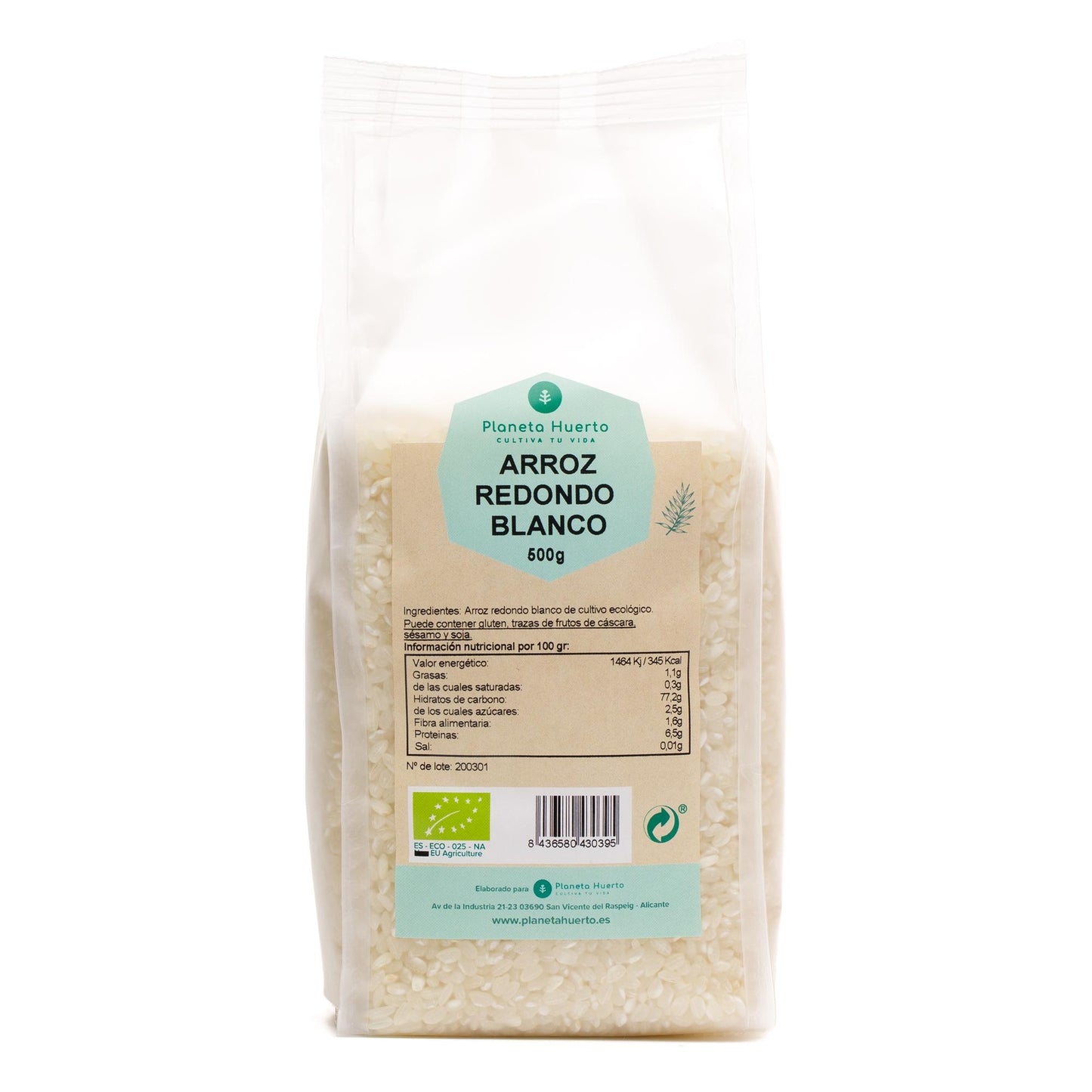 Arroz branco redondo Planeta Huerto ECO 500 g