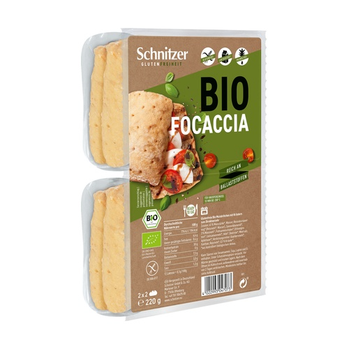Pãezinhos focaccia schnitzer sem glúten 220 g