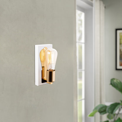 Aplique De Pared, Hierro , Blanco, 9x10x21, Casquillo 3 X E 27 Max 40 W