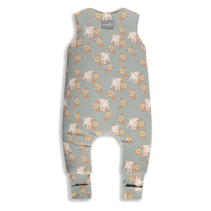 Saco De Dormir Con Pies Reversible T-xs Jersey Algodón Sky Blue-cream_1