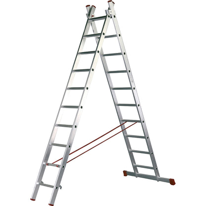 Escalera Aluminio Extensible Doble - 10 Peldaños 3x3_1