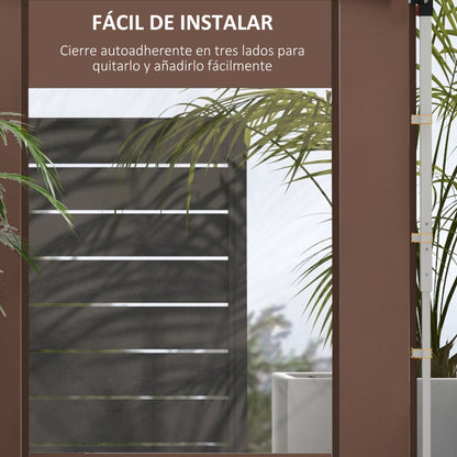 Outsunny Paredes Laterales Para Carpa De 2 Paneles 295x195 Cm Marrón_5
