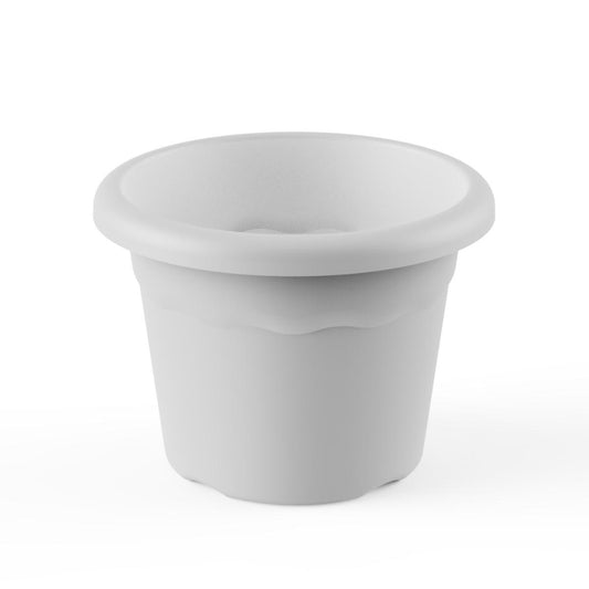Vaso redondo de terra branca D 30 x 22 cm