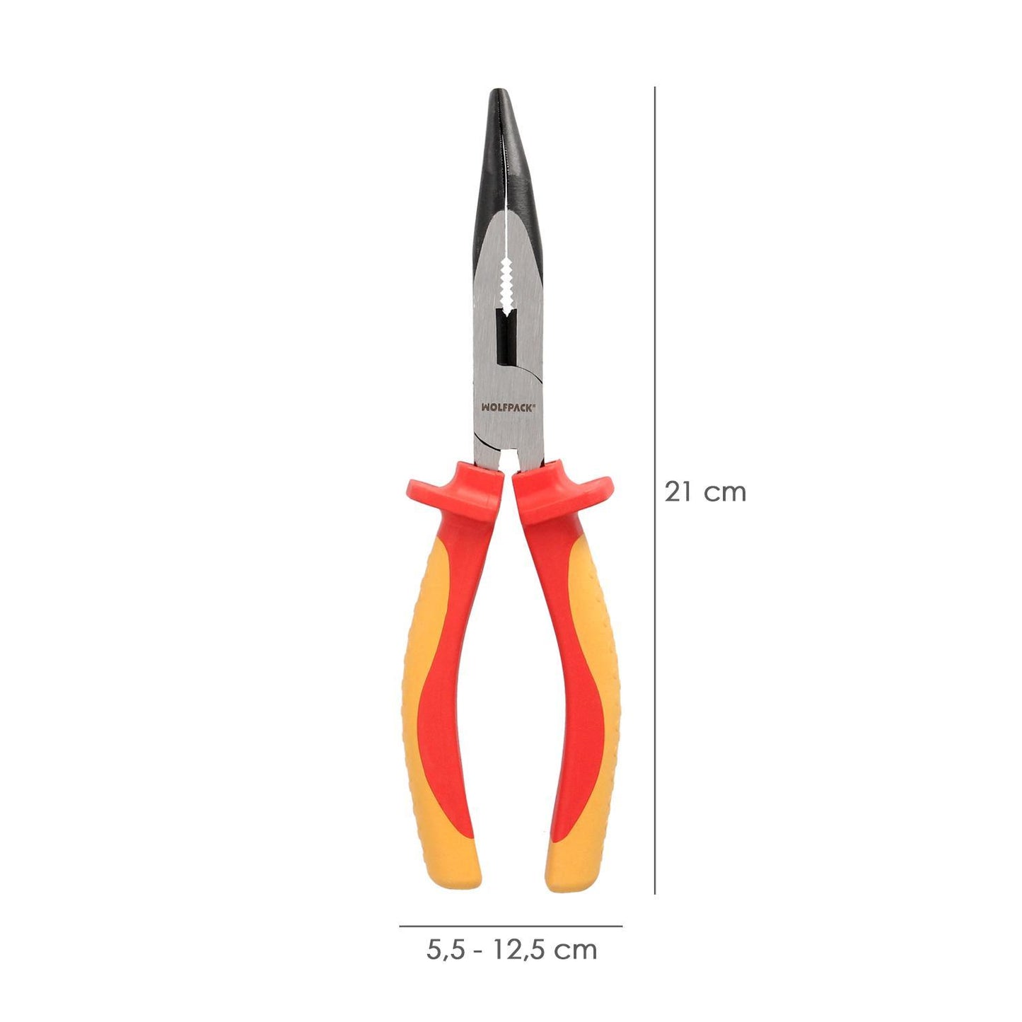 Alicates Boca Curva 200 Mm. Mangos Aislados Acero Cromo Vanadio Pelacables, Corta Cables, Pelador Cables