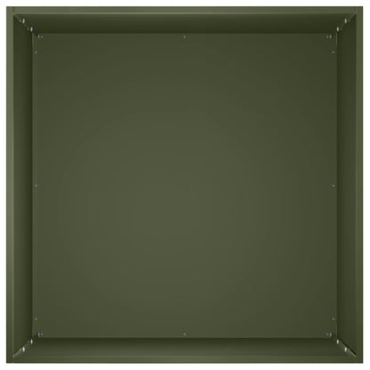 Macetero De Jardín 2 Uds. Verde Oliva 40 X 40 X 75 Cm_4