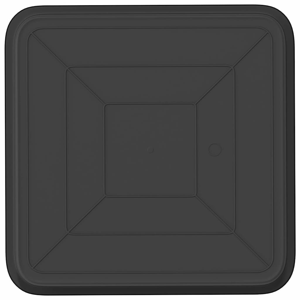 Bandeja Cuadrada Para Flores 6 Uds. Negro 36 X 36 X 3 Cm_5
