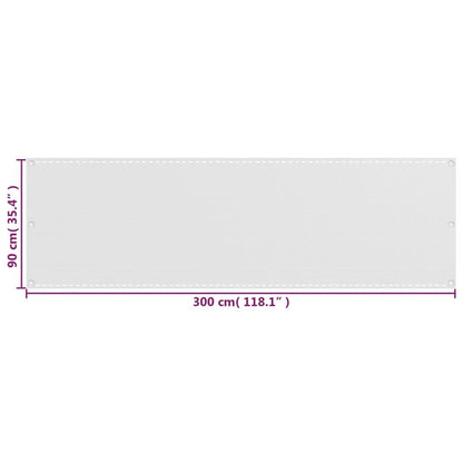 Vidaxl Toldo Para Balcón Hdpe Blanco 90x300 Cm_4