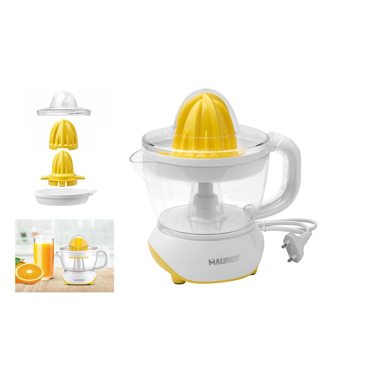 Exprimidor Naranjas Electrico 25 Watt. Capacidad 700 Ml. Exprimidor Zumo Narajas, Exprimidor Fruta_3