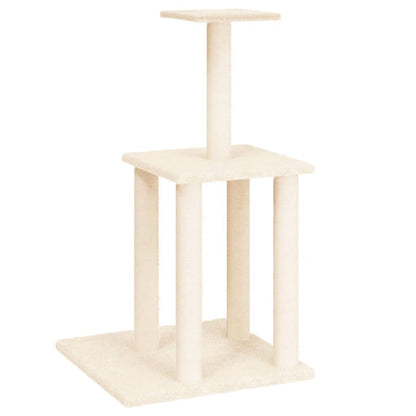Vidaxl Rascador Para Gatos Con Postes De Sisal Color Crema 85,5 Cm_0
