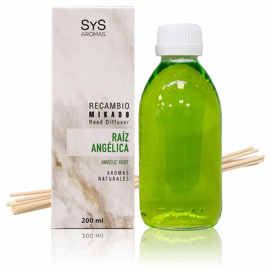 Recambio Mikado Raíz de Angélica 200 ml con Varillas | Aroma Herbal Intenso | Refill Difusor | Larga Duración_0