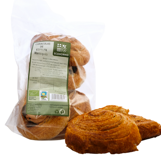 Caracolas ecológicas de espelta con mantequilla 250 g_0