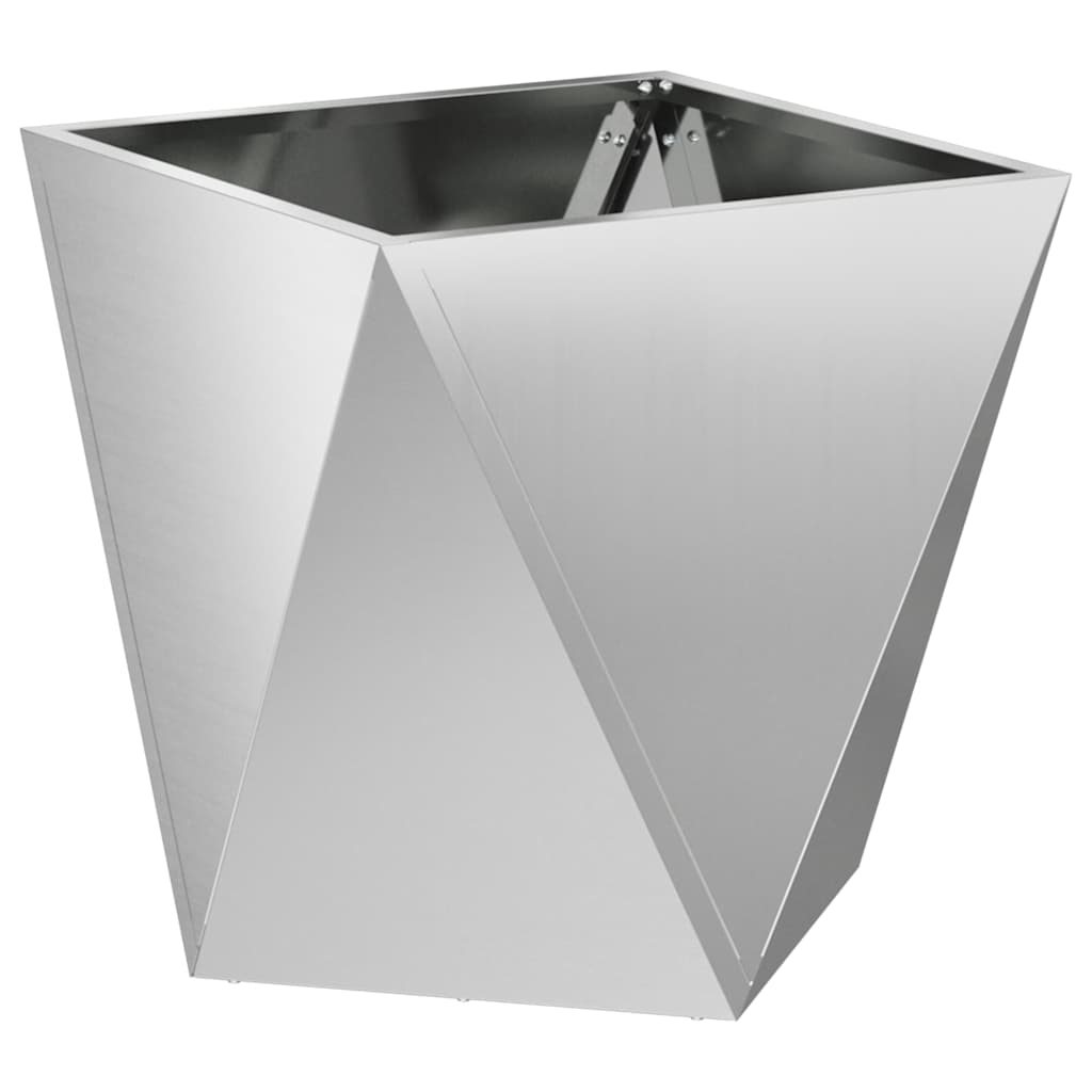 Jardinera 2 Uds. Plateado 40 X 40 X 40 Cm Acero Galvanizado_4